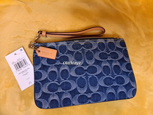 COACH DENIM WRISTLET